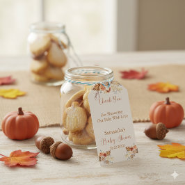 Fall Little Pumpkin Rustic Baby Shower Gift Märkre Presentetikett
