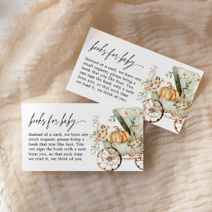 Fall Little Pumpkin Shower Bokar för Baby Tilläggskort