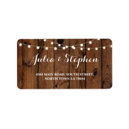 Fall Ljus Bröllop Return-adressetikett Chalk Adressetikett