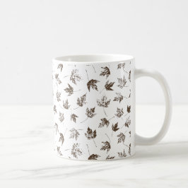 Fall lönnlöv genomskinlig - sömlöst mönster. kaffemugg