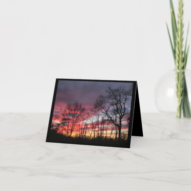 Fall, löss, solnedgångar, färgämnen, hälsningskort kort (Framsida)