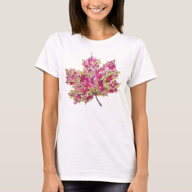 Fall Löv Art - Boho Watercolor in Lila Tee Shirt (Framsida)