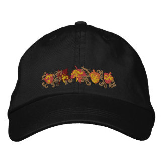 Fall Löv Filigree Broderad Keps