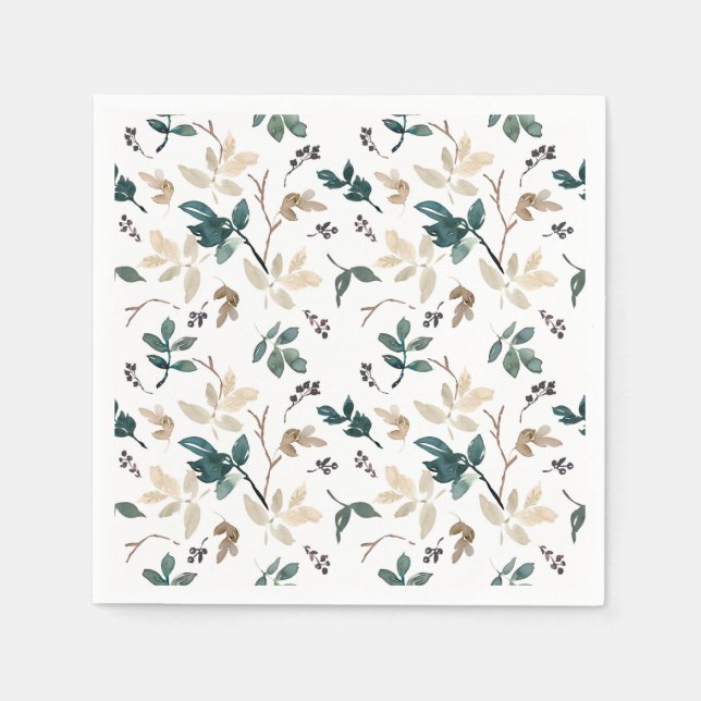Fall Löv Mönster Pappersservett (Framsidan)