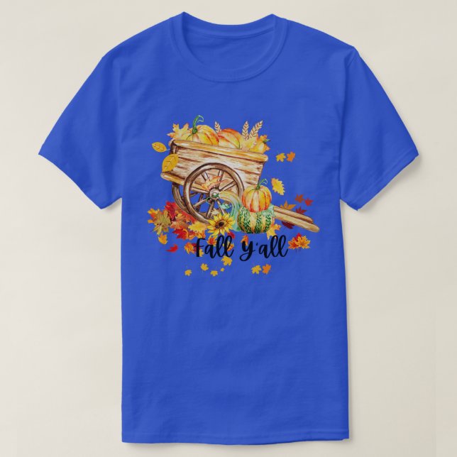 Fall Lycklig Fall Hej Pumpkin Season Halloween an T Shirt (Design framsida)
