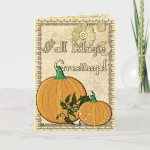 Fall Magic Folk Art Helgkort