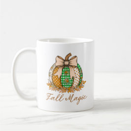 Fall Magic Patchwork Pumpkin Coffee Mugg