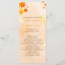 Fall Maple Bröllop Firande Program