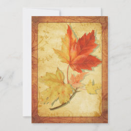 Fall Maple Lämnar bröllopsinbjudan Ver 2 Inbjudningar