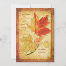 Fall Maple Lämnar bröllopsinbjudan Ver 3 Inbjudningar
