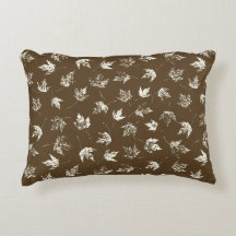 Fall Maple Lämnar på brunt - sömlöst mönster.