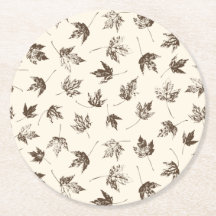 Fall Maple Lämnar på grädde - sömlöst mönster.