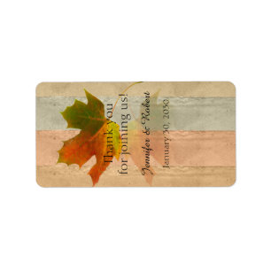 Fall Maple Löv Bröllop Lip Balm-etikett Adressetikett