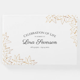 Fall Maple Löv Firande of Life Memorial Gästböcker