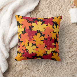 Fall Maple Löv Mönster Kudde