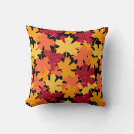 Fall Maple Löv Mönster Kudde