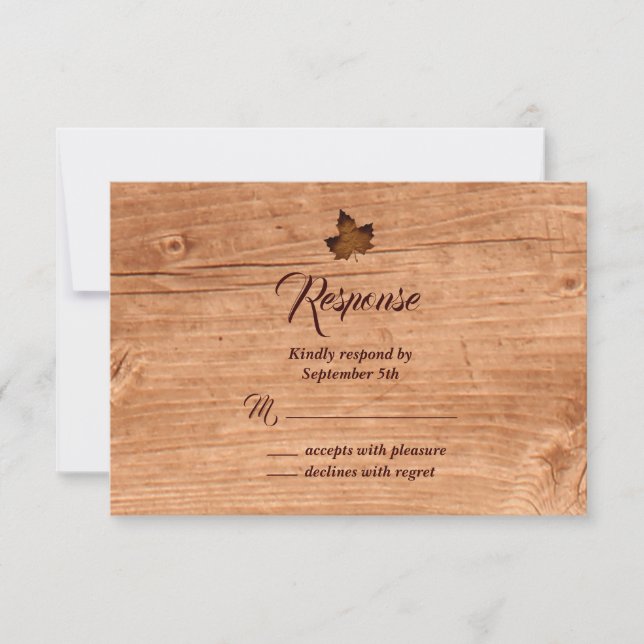 Fall Maple Löv OSA på ek (Framsida)