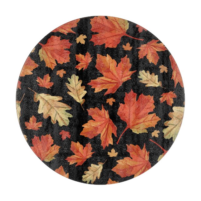 Fall Maple Löv Thanksgiving Mönster (Framsidan)