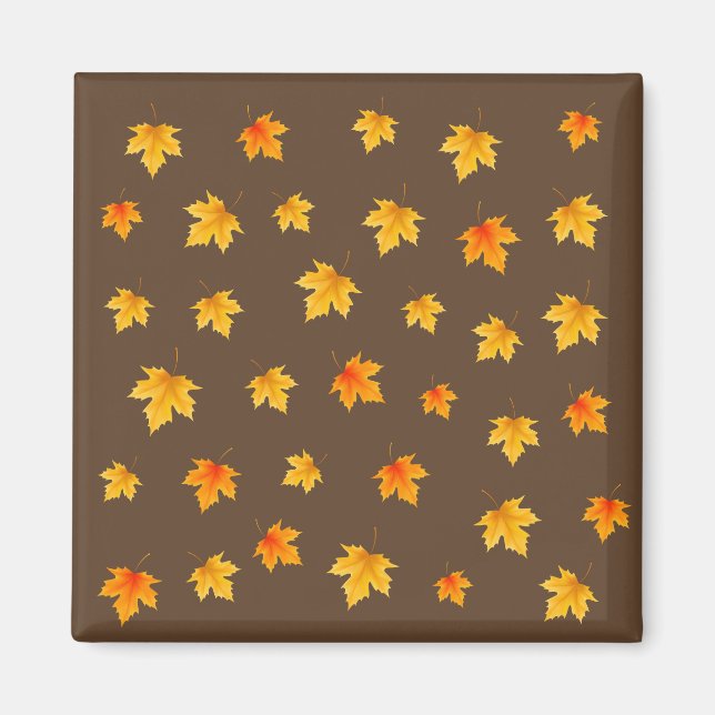 Fall Maple Lövs Magnet (Framsidan)