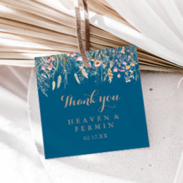 Fall Meadow Vild Blommigt Bröllop Gåvor Etiketter