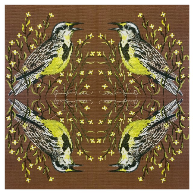 Fall Meadowlarks Tyg (Provkarta)