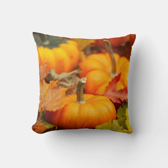 Fall Mini Pumpkins Kudde (Framsida)