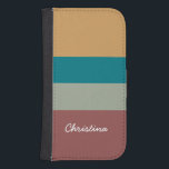 Fall Mode färg personlig Plånboksfodral För Samsung Galaxy S4<br><div class="desc">Fall mode färg-personligens telefonfodral i Oak Buff,  Biscayabukten,  Desert Sage och Marsala candy pub block rand avslutat med din egen namn i vitt för att skapa ett unikt trendig-tillbehör för din smartphone</div>