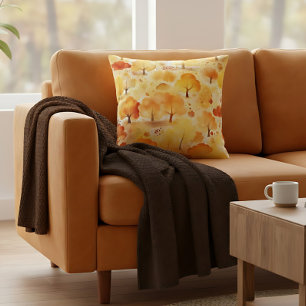 Fall Modern färglös Contemporary Hösthösten Träd Kudde