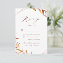 Fall Modern Greenery Geometric Rustic Bröllop