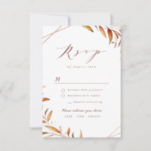 Fall Modern Greenery Geometric Rustic Bröllop