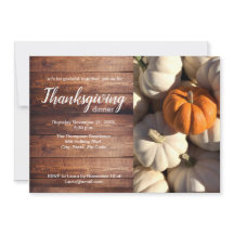 Fall Modern Script-Thanksgiving - Middag Party