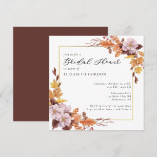 Fall Möhippa Blommigt Script Elegant Inbjudningar