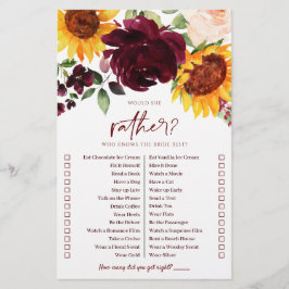 Fall Möhippa Game som känner solblommor