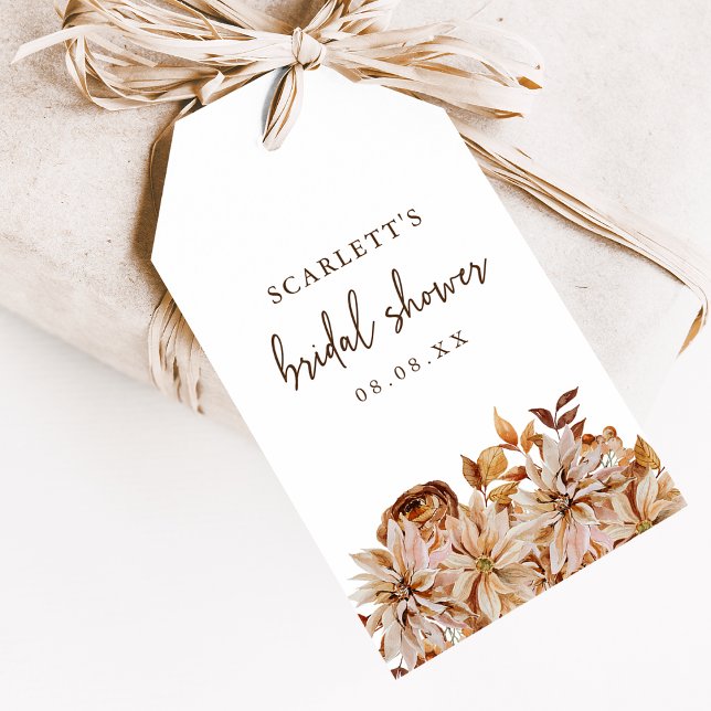 Fall Möhippa Presentetikett (Fall Bridal Shower Gift Tags
)