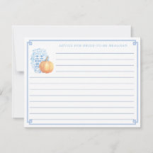 Fall Möhippa Pumpkin Advice for Bride Card