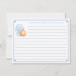 Fall Möhippa Pumpkin Advice for Bride Card Inbjudningar