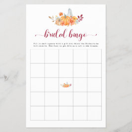 Fall Möhippa Pumpkin Bingo-spel Flygblad