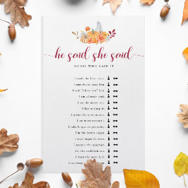 Fall Möhippa Pumpkin sa att hon sa att Game Flygblad