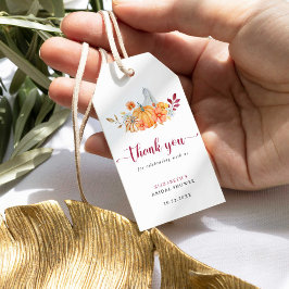 Fall Möhippa Pumpkin Script-Tack Presentetikett