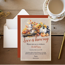 Fall Möhippa Tea Party Solros Inbjudningar