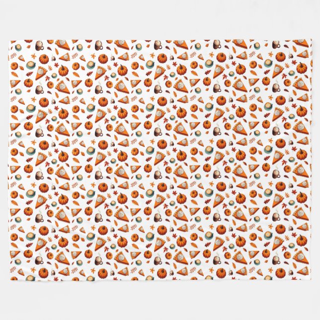 Fall Mönster Fleecefilt (Framsidan (Horisontell))