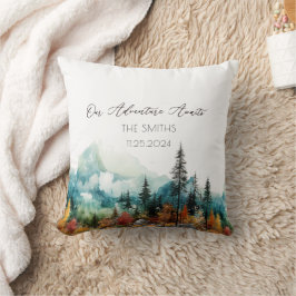 Fall Mountain Alternative Bröllop Guest Bok Kudde