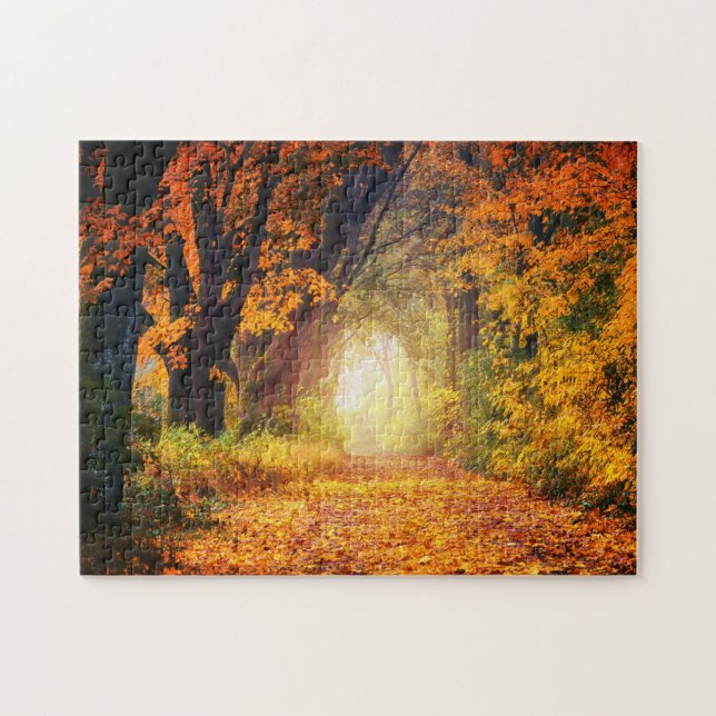 Fall Mountain Art Scenia Puzzles Complex Jigszu Pu Pussel (Horisontell)