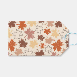 Fall natur, höstmapel löv thanksgiving presentetikett