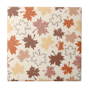 Fall naturdesign, höstmapel löv kakelplatta