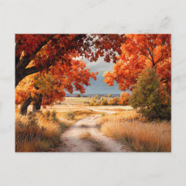 Fall Nature Scene AutumnFall Leaves Landscape Vykort