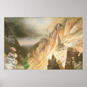 Fäll ned nedgångar, grandet Canyon av Yellowstonen Poster