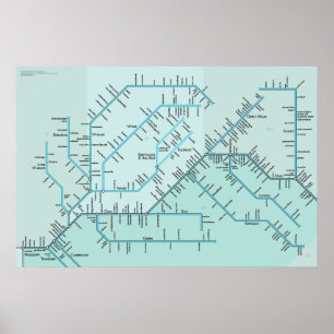 Fäll ned Ohio 30" x 20", Poster