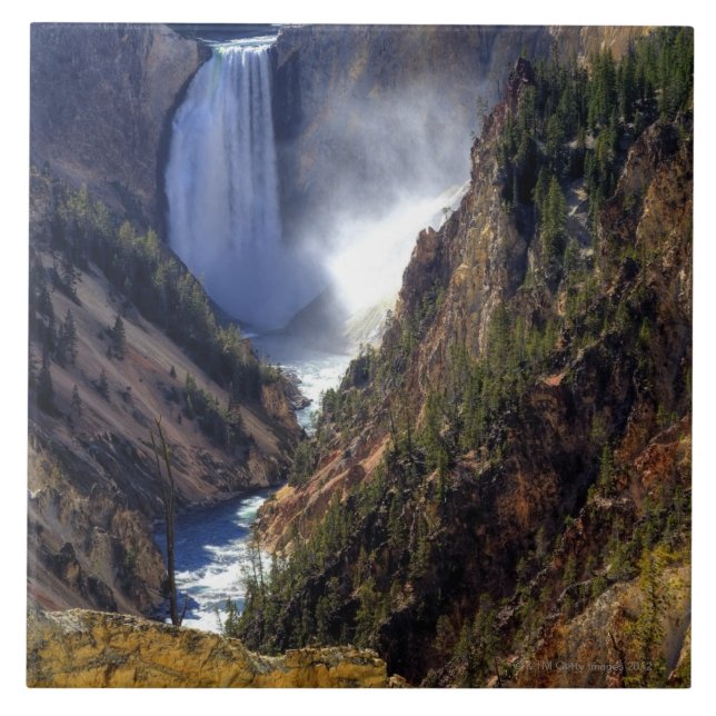 Fäll ned Yellowstone nedgångar, den Yellowstone Kakelplatta (Framsidan)