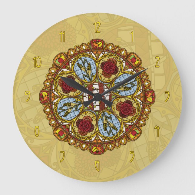 Fall Nouveau Clock Stor Klocka (Framsida)